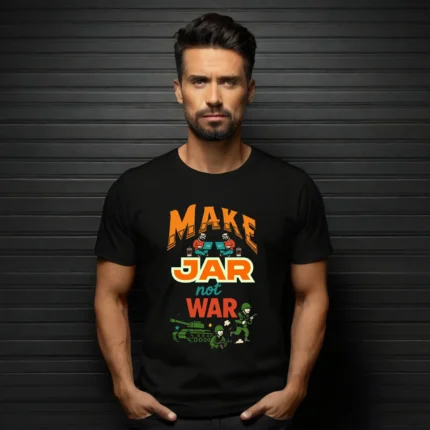 Make Jar not WAR Black T-Shirt