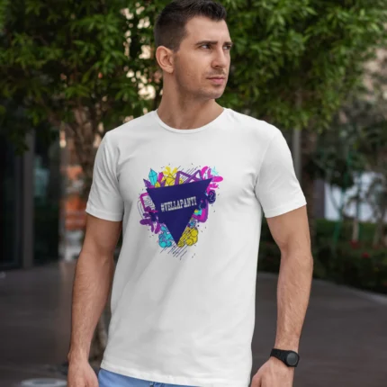#VellaPanti Printed White Trend T-Shirt