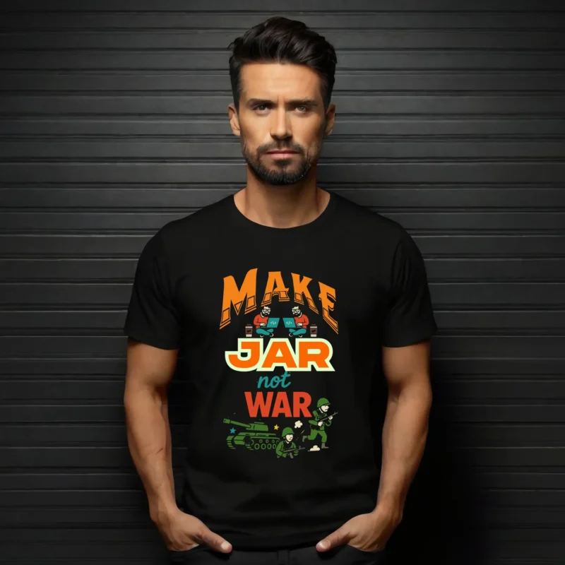 Make Jar not WAR Black T-Shirt